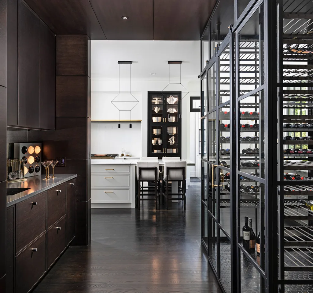 Custom glass wine storage cabinets