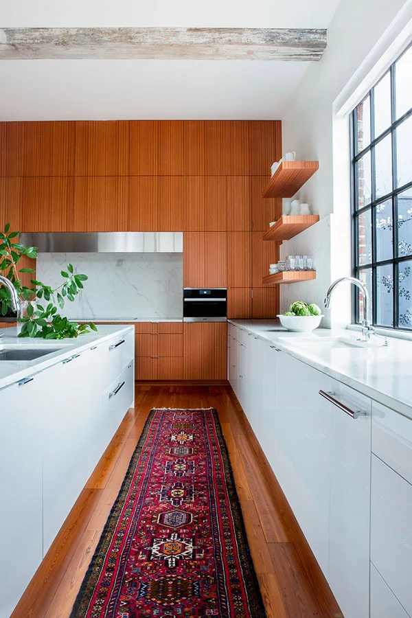 Modern frameless cabinets with unique doors