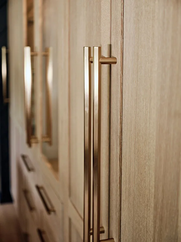 Wood doors with natural finish