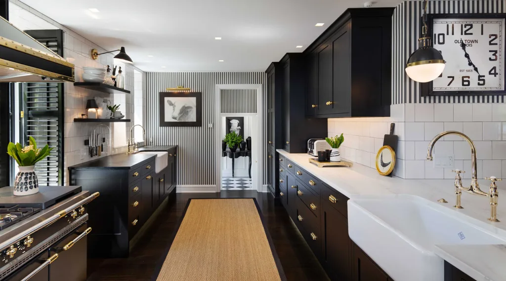 Black and white custom kitchen