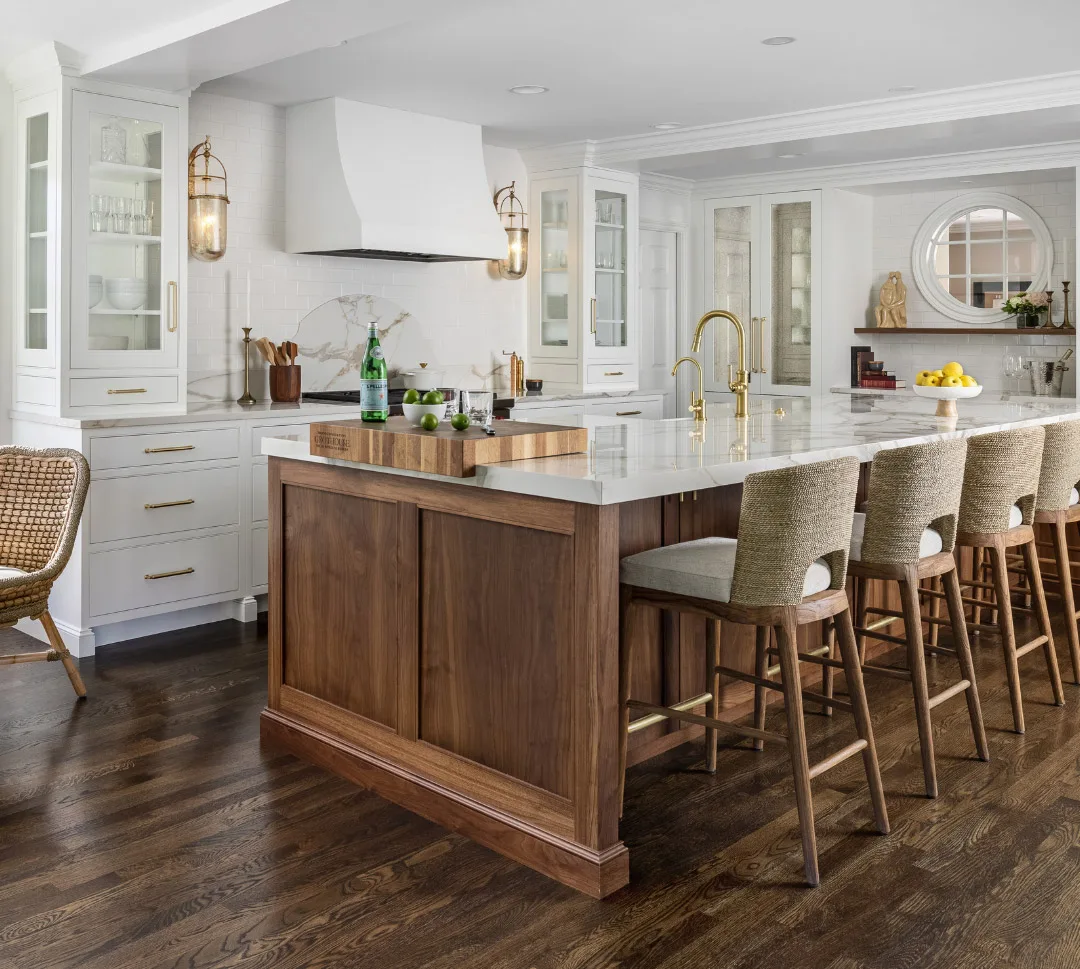 Kitchen with custom cabinets that show cabinet trends from 2025