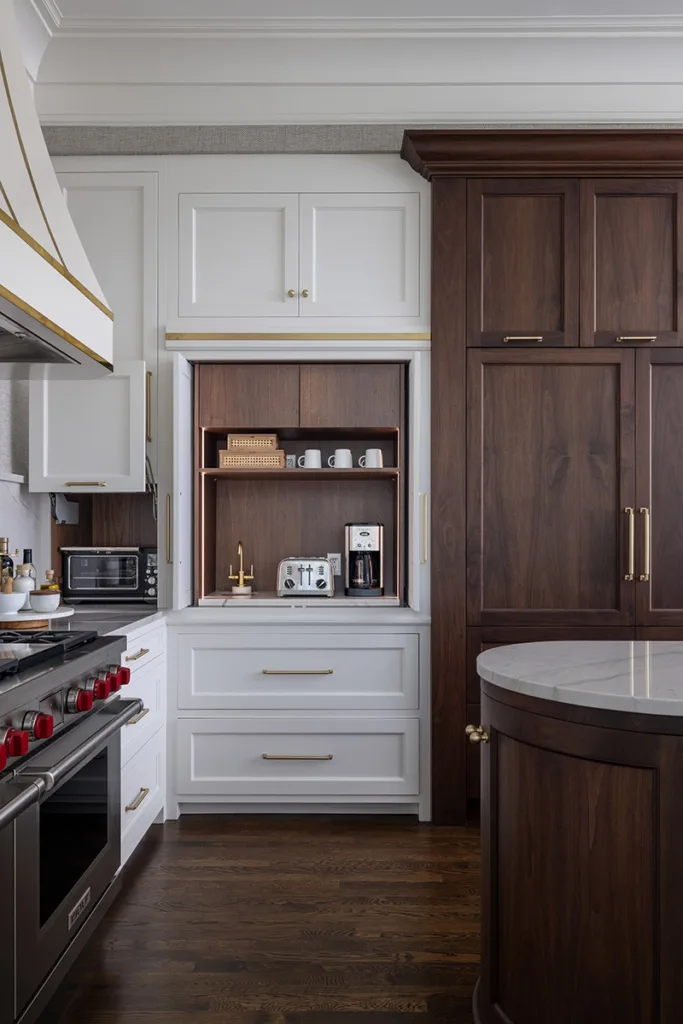 Custom cabinets mixed finishes