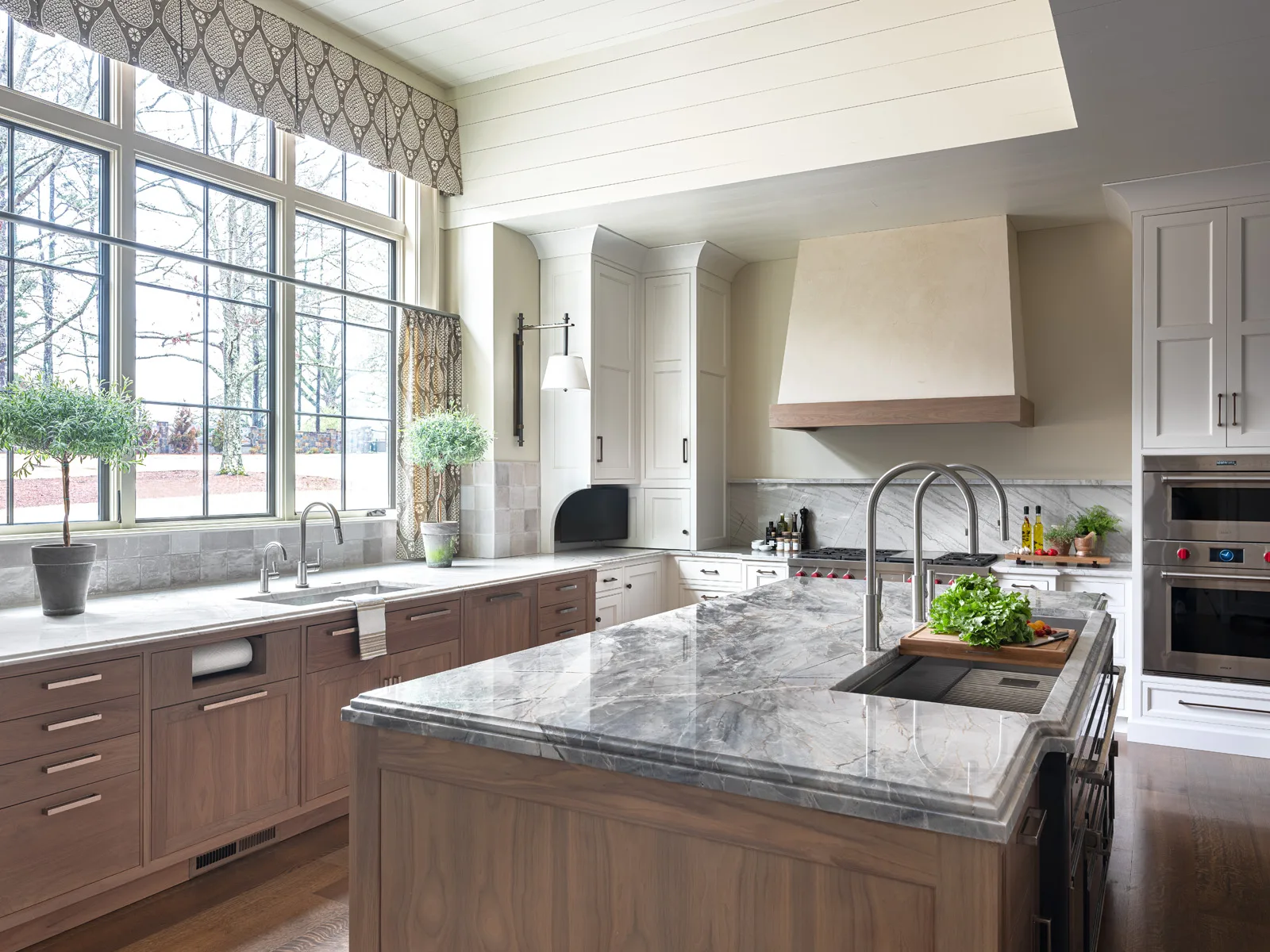 Kitchen with custom built-in cabinets