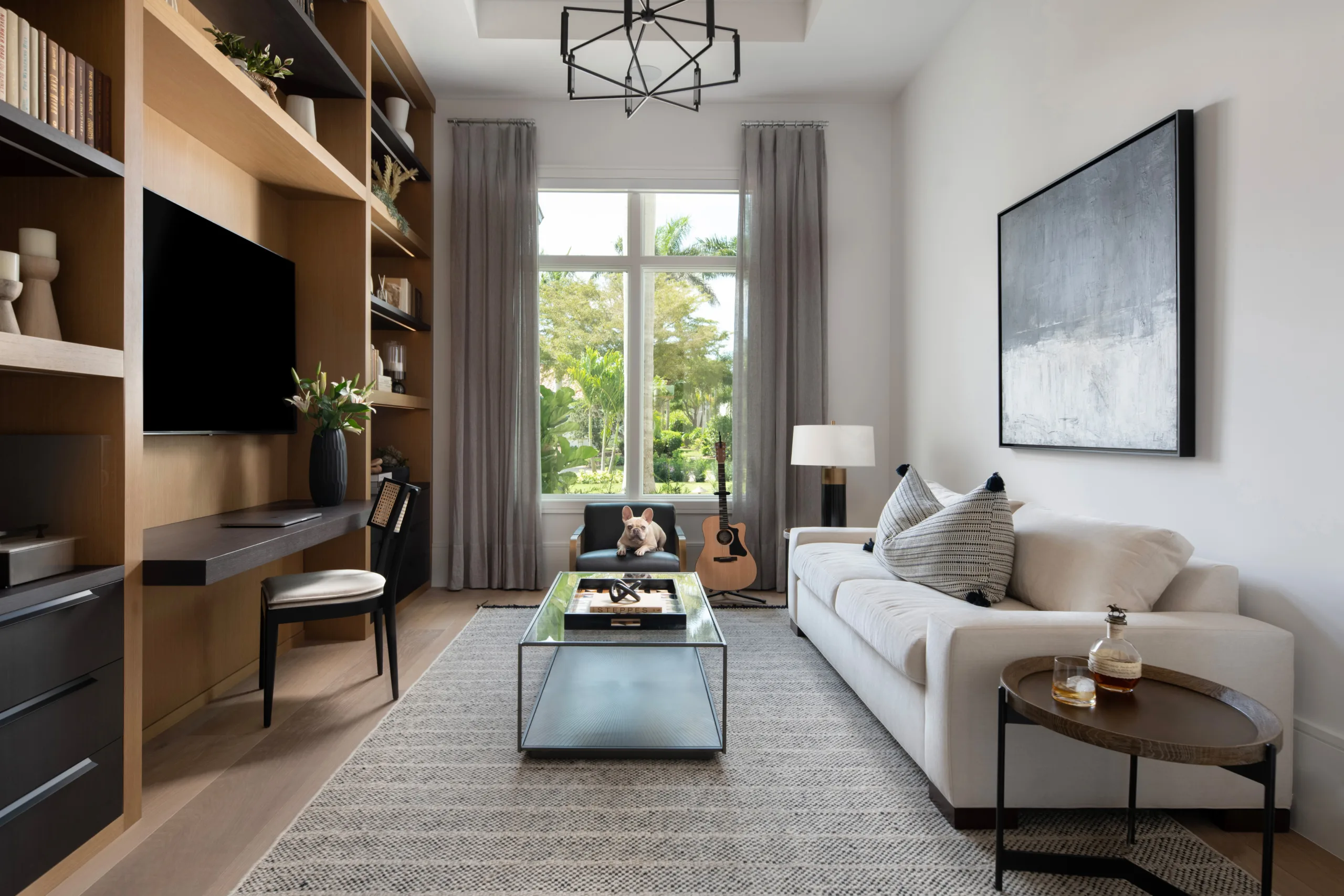 Custom-built library shelves designed for elegant and functional home libraries